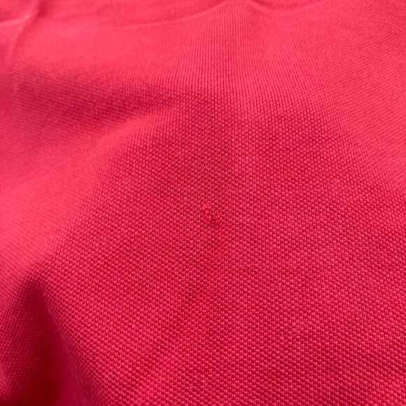 Burberry Brit Men Short Sleeve Nova Check Red Cotton Pique Polo w/ defect - Picture 9 of 13